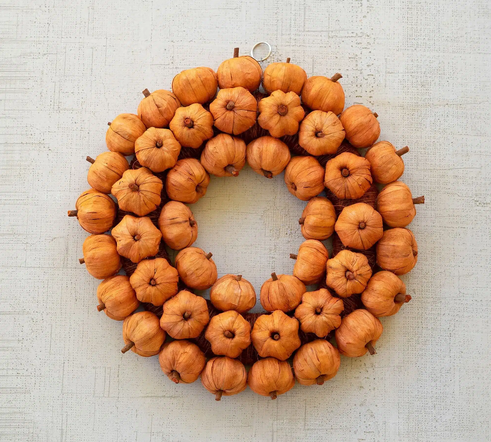 Faux Pumpkin Wreath