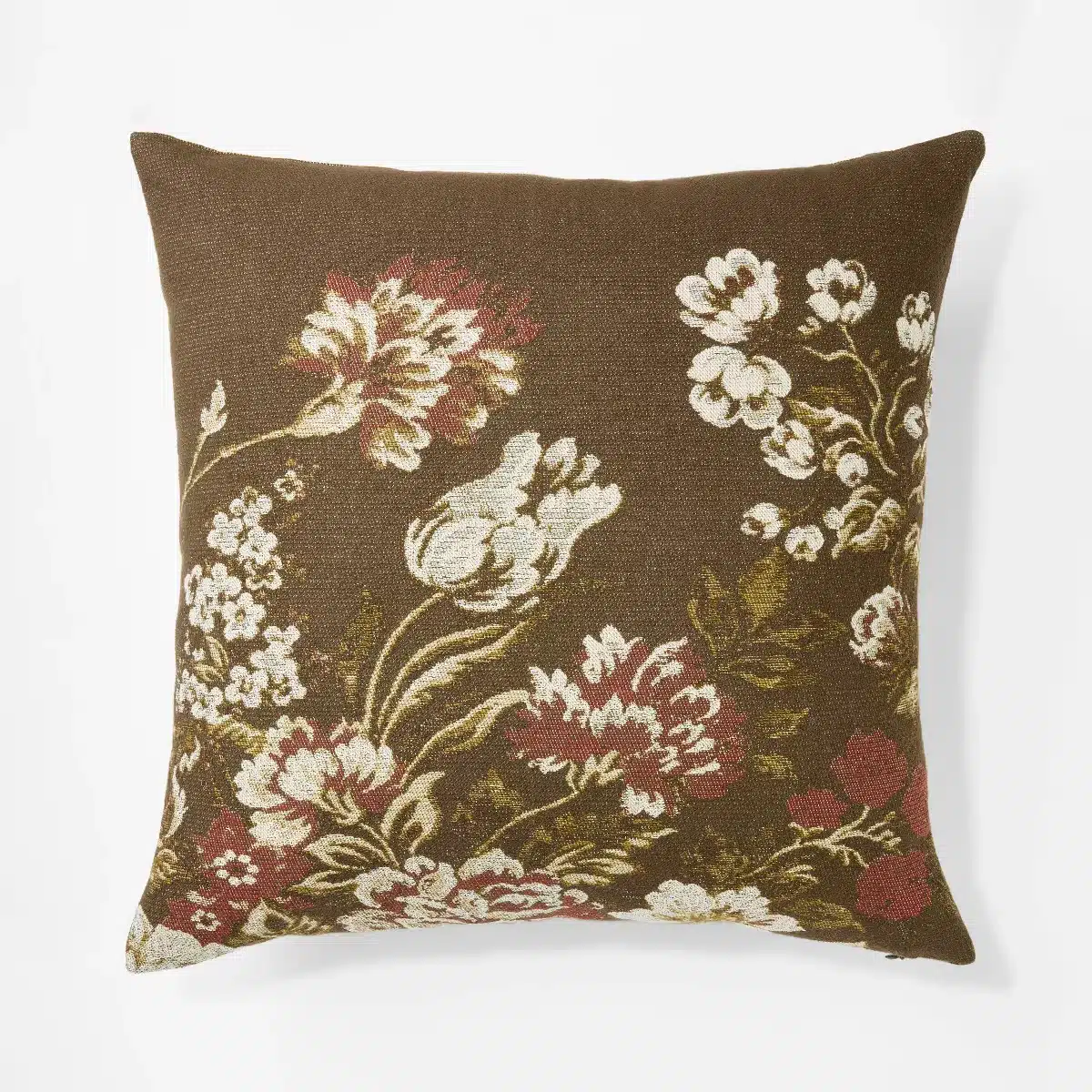 Floral Jacquard Throw Pillow