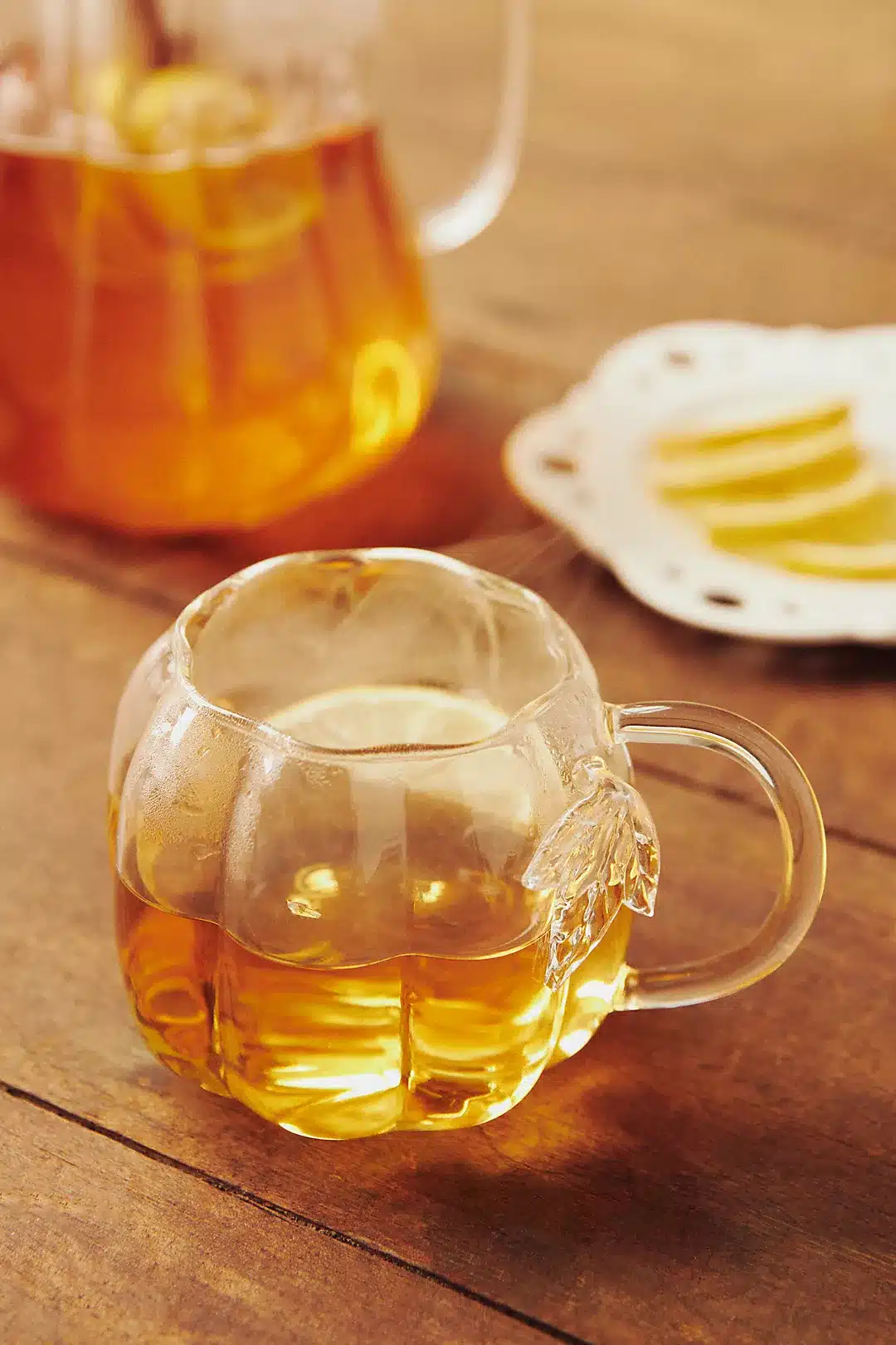 Glass Pumpkin Mug