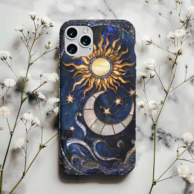 Celestial Sun and Moon Iphone Case