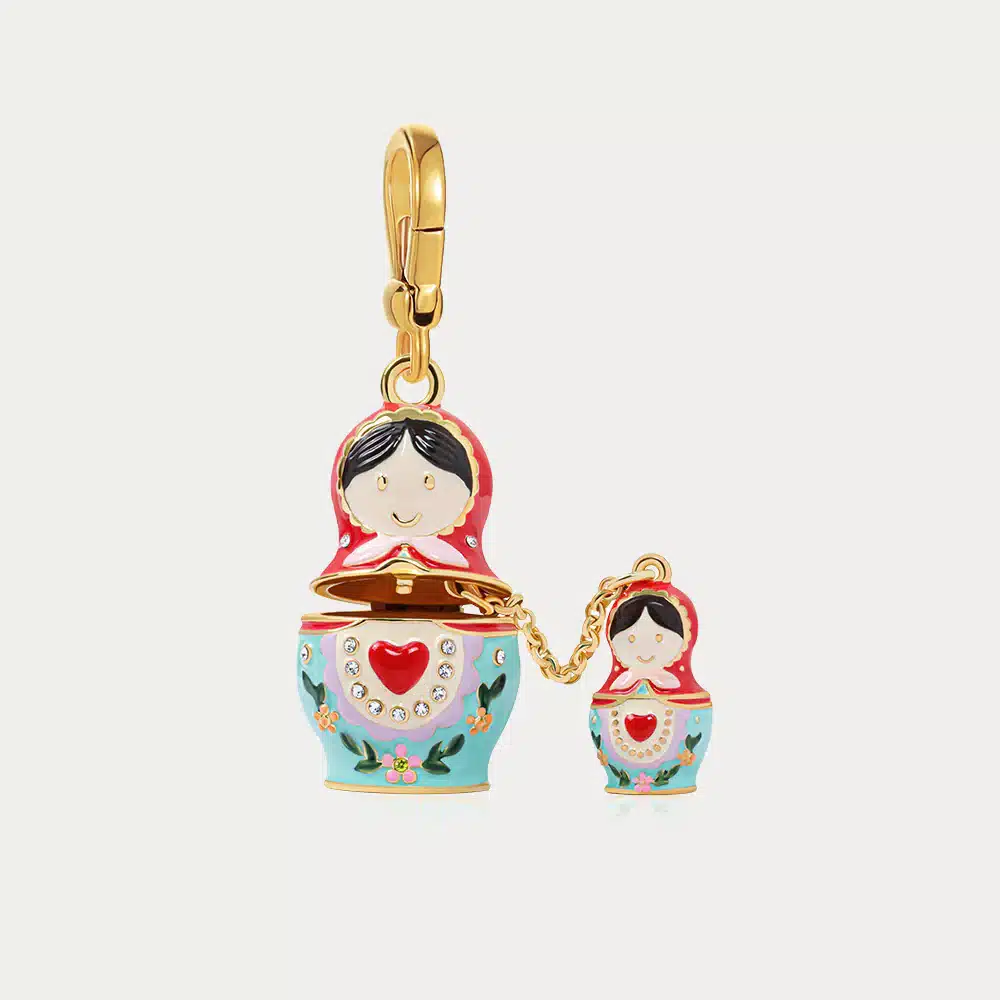 Matryoshka Locket Keychain