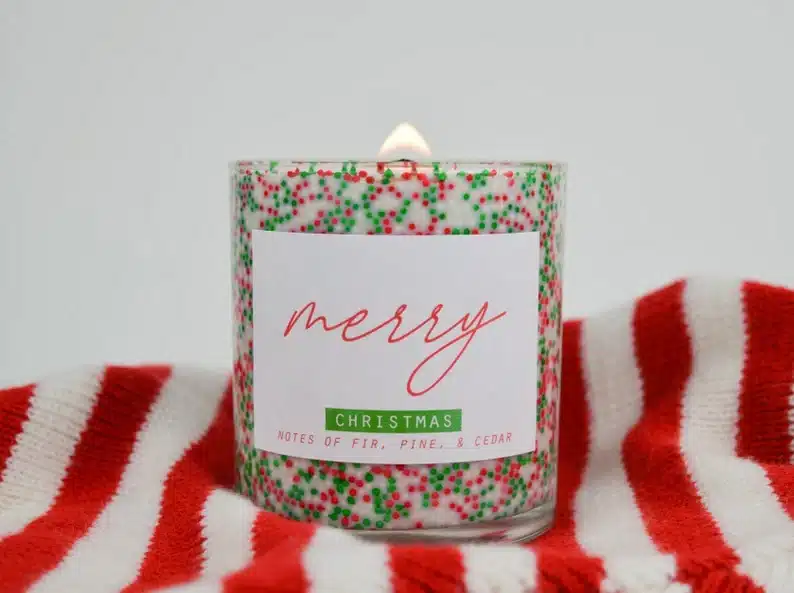 Sprinkle Christmas Candle