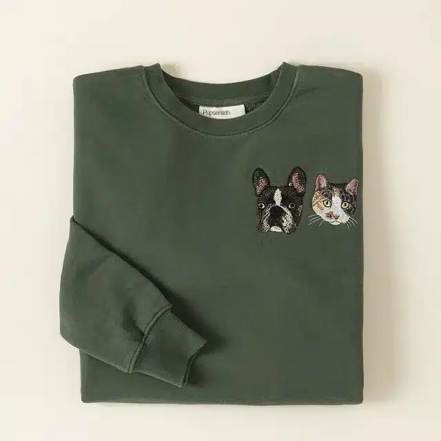 Custom Pet Embroidered Sweatshirt