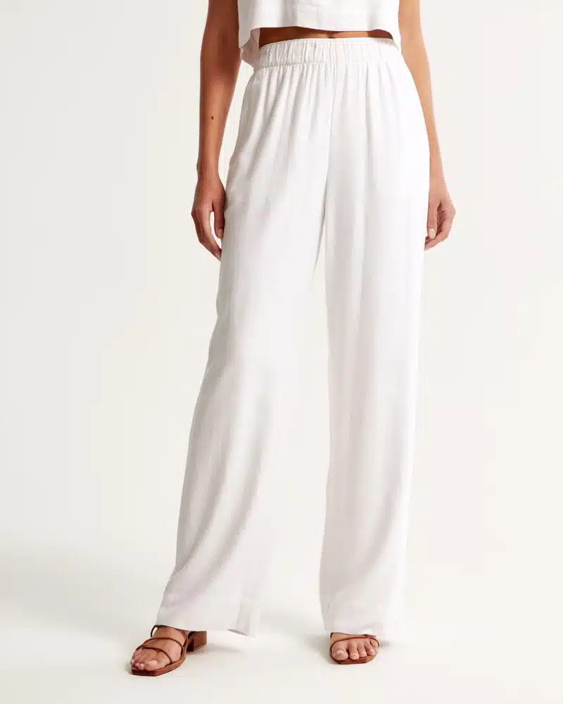 Linen-Blend Pull-On Pant