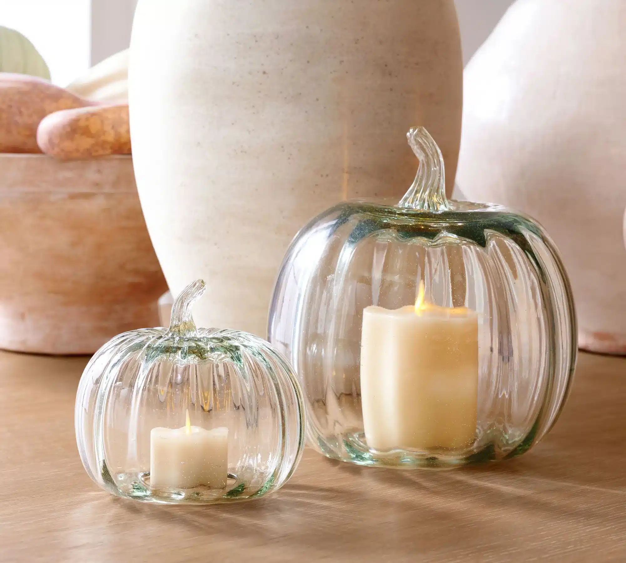 Pumpkin Glass Cloches