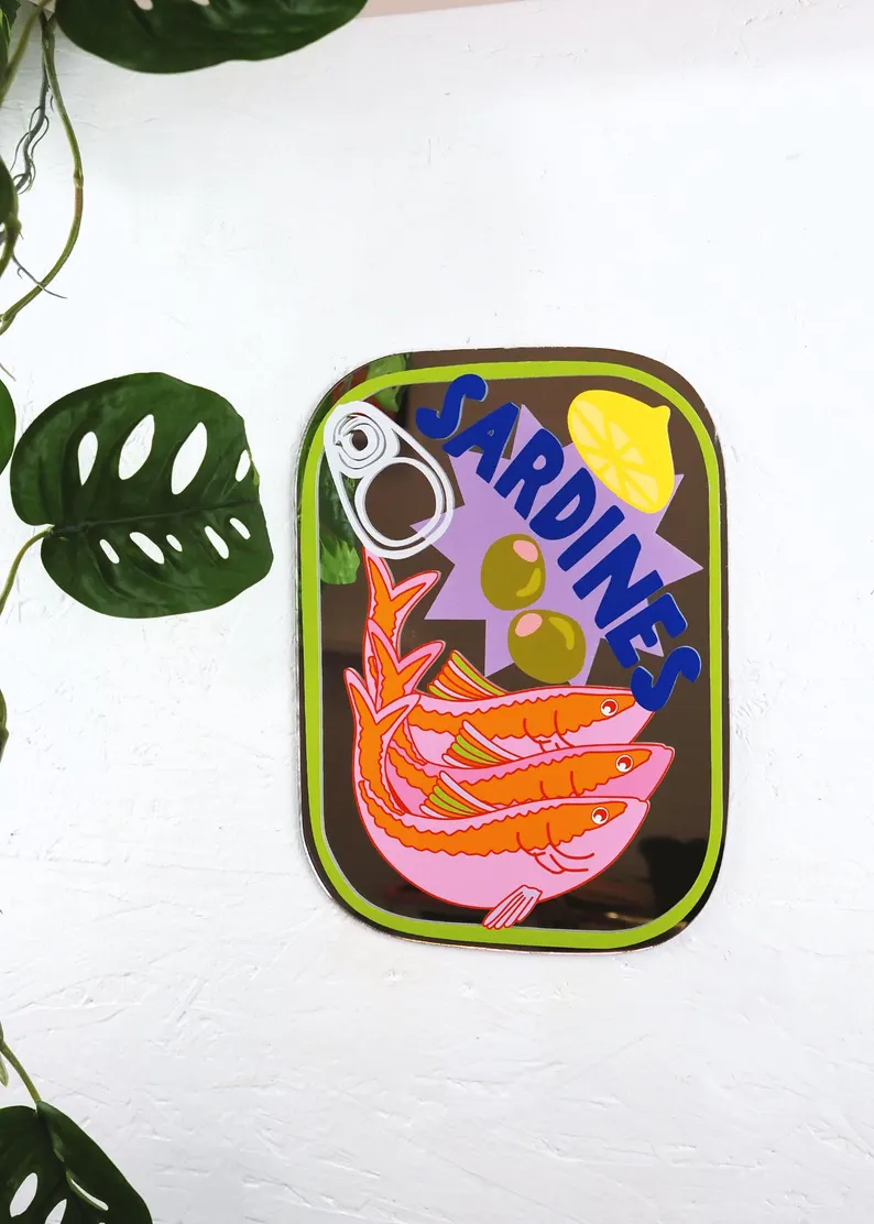 Sardines Tin Mirror