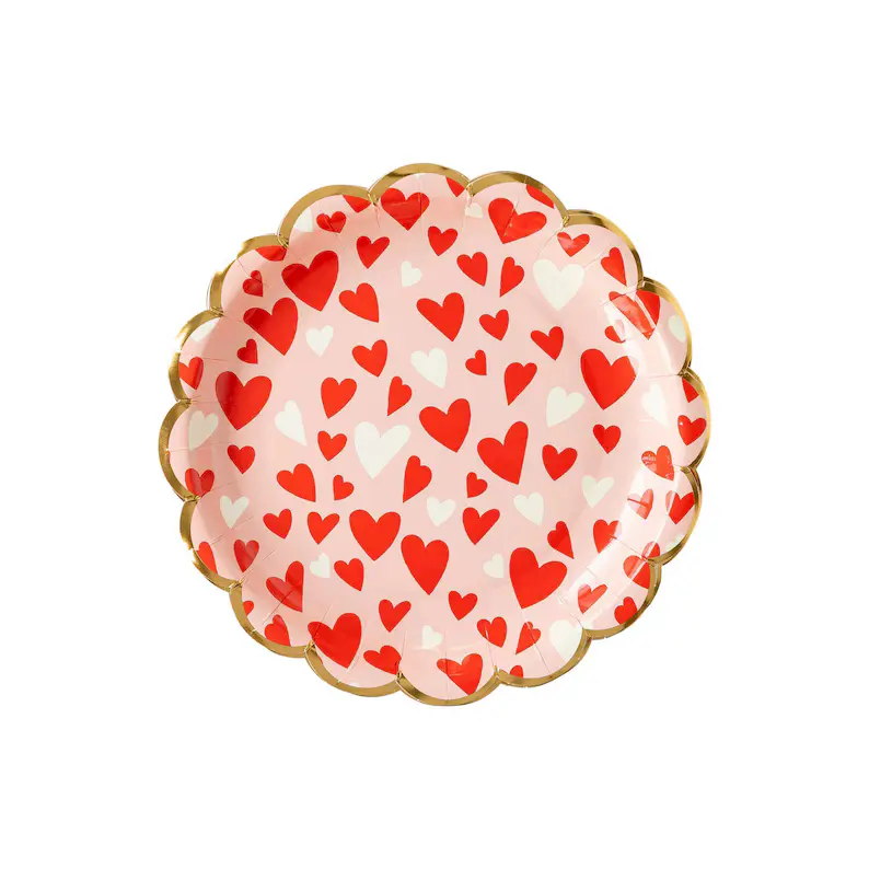 Heart Scalloped Plates