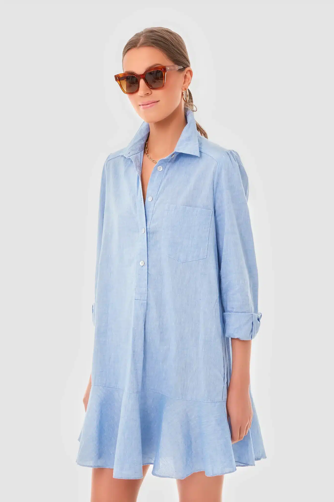 Chambray Shirt Dress