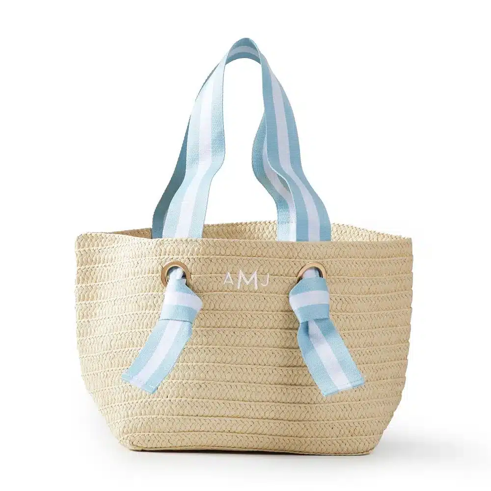 Ribbon Straw Tote